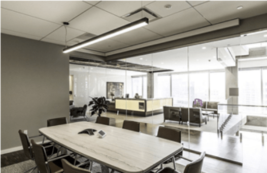 Office Space with IoT Data Lighting System