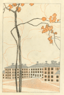 Opening illustration of Wentworth Institute catalog illustration of campus in 1917