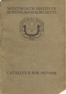 Brown cover of Wentworth Institute catalogue from 1917talogue 1917 cover