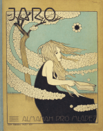 JARO Almanac color cover image of a woman and a tree by Preissig