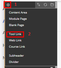 Add tool link to menu