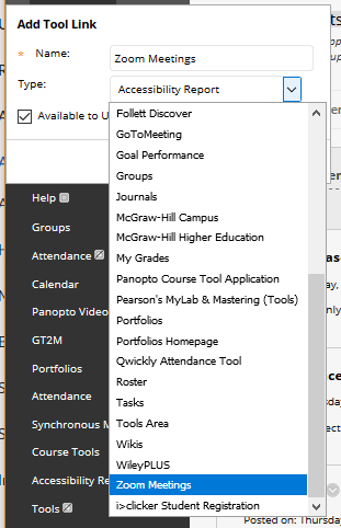 image showing adding menu item