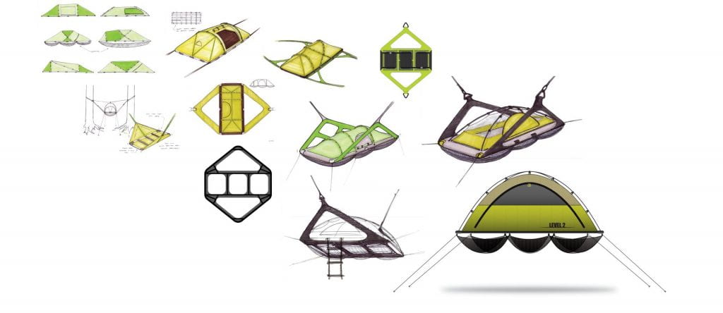 sketches of a tent