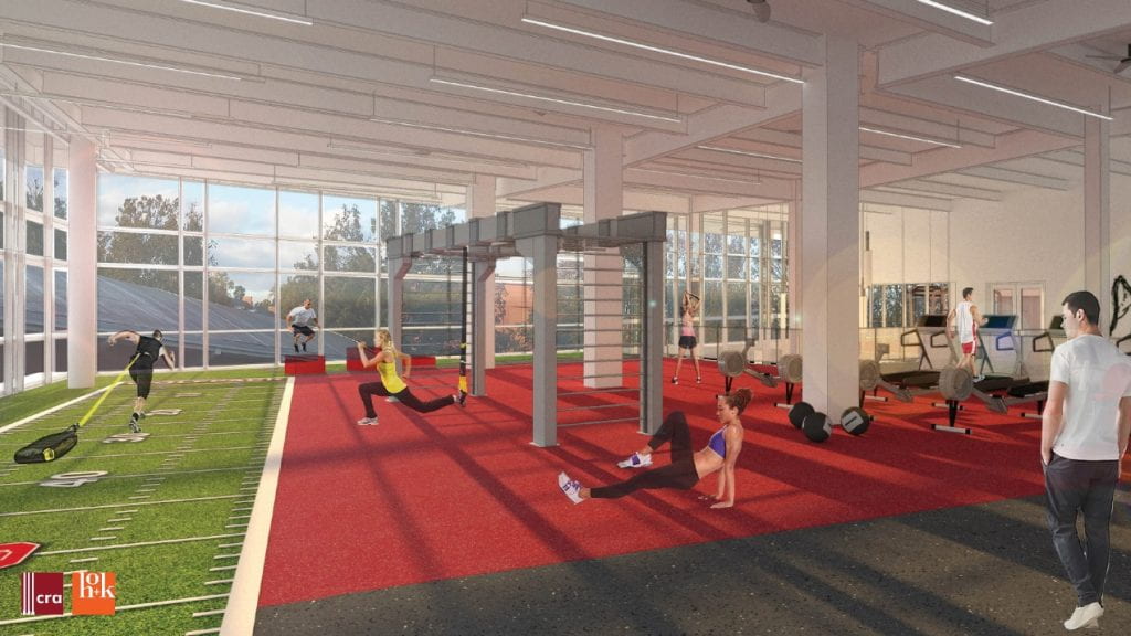 rendering of a fitness center