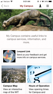 Leopard Link can be found on the WIT Mobile App